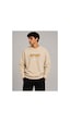 Herkesemoda Hope Desen Baskılı Bisiklet Yaka Şardonlu 2 İplik Sweatshirt Bej