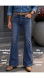Cedy Denim Cedy Denım Premium Seri: Erkek Retro Flare Bootcut Jean - Geniş Paça Taşlanmış Denim Pantolon C370 Açık Mavi