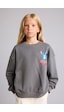 Defacto Dısney Lılo & Stıtch Relax Fıt Bisiklet Yaka Sweatshirt Kız Çocuk I5227a826augr206 Gri-gr206