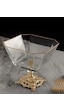 Atabey Home Metal Ayaklı Gold Detaylı Cam Büyük Boy Salata Servis Kasesi
