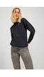 Jack & Jones Kadın Kapüşonlu Minimal Logo Baskılı Sweatshirt - Abbie 12223961 Black Mint Yeşili