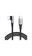 Ugreen Usb-c 100w 5a Qc Pd 90 Derece Örgülü Hızlı Şarj Kablosu, 1 Metre, Siyah, 70643 -