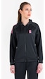 Lescon Siyah Kadın Fermuarlı Kapüşonlu Sweatshirt 23n-2128