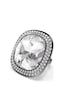 Swarovski 5760117 Yüzük Una:rıng Xl Cushıon Lıght Cry/bru 50-55 Metalik Ayarlanabilir