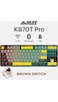 K870t Pro 3 Modlu Hot-swap Rgb, Mekanik Klavye - Siyah - Brown Switch