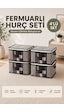 Formeya 4 Adet Lüks Pencereli Çok Amaçlı Çorap Hurcu 34x22x22 Cm Siyah Formeya 4 Adet Lüks Pencereli Çok Amaçlı Çorap Hurcu 34x22x22 Cm Siyah
