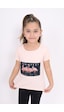 Toontoy Kids Toontoy Kız Çocuk Flamingo Baskılı Tişört Pudra