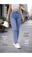Cedy Denim Kadın Yüksek Bel Soho Boyfriend Jean C599 Mavi