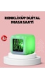 Kronometre Ve Takvim Destekli Renk Değiştiren Led Dijital Küp Saat Çok Renkli