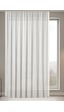 Gauze Fabric Design Lüks İpeksi Dokulu Simli Bambu Kırışmaz Ütü Gerektirmez Optik Beyaz 100 X 250 Pilesiz 1 X 1 Yüksek Kaliteli Tül Perde