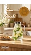 Porsima Lm-0100 Damla Sızdırmaz Metal Kapaklı Ve Kulplu Cam Başucu Sürahisi 2600ml