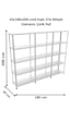 43x180x200 Cm5 Katlı 3 Lü Bitişik Galvaniz Çelik Raf. Depo, Dosya Rafı Gri