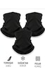Qu-tex Qulothes 3 Lü Kombin Set Termal Polar Soğuk Geçirmez Bere & Boyunluk Unisex Kışlık Ayarlanabilir İp Siyah