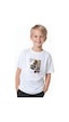 Fyk Kids Erkek Çocuk Yuvarlak Yaka Skate Out Baskılı T-shirt Beyaz