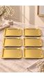 6 Lı Gold Paslanmaz Metal Kahve Sunum Servis Tepsisi Tepsi 22cm 6 Lı Gold Paslanmaz Metal Kahve Sunum Servis Tepsisi Tepsi 22cm