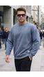 Buratti Regular Fit Bisiklet Yaka Pamuklu Içi Tüylü Yumuşak Şardonlu Erkek Sweat 5905255 Koyu Gri
