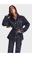it's basic Kadın İndigo Renk 7w5-50 Kemer Detaylı %100 Koton Denim Trençkot