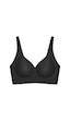 Cottonhill Seamless Bra - Slight Siyah Lazer Kesim Dikişsiz Dilim Detaylı Balensiz Kadın Sütyen Siyah