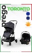 Prego Unisex Toronto Plus Çift Yönlü Katlanabilen Travel Bebek Arabası Gri 2232