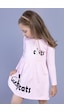 Toontoy Kız Çocuk Luckycats Baskılı Elbise Açık Pembe