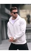 Madmext Ekru Kapüşonlu Regular Fit Erkek Sweatshirt 6033 Ekru