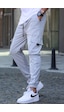 Madmext Boyalı Gri Kargo Cep Erkek Jogger Pantolon 5461 Boyalı Gri