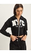 Shade Kadın Nyc Nakışlı Üç İplik Şardonlu Kapüşonlu Crop Hırka 6942 60283794 - Siyah