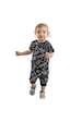 Denokids Araba Erkek Bebek Siyah T-shirt Kapri Şort Takım Siyah