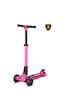 Lamborghini Lisanslı L1 Luxury Katlanabilir 3 Tekerlekli Işıklı Çocuk Scooter Pembe