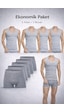 Qulat Erkek Atlet Boxer Seti 10 Lu Ekonomik Paket 5 Atlet + 5 Boxer Pamuklu İç Giyim Gri Qulat Erkek Atlet Boxer Seti 10 Lu Ekonomik Paket 5 Atlet + 5 Boxer Pamuklu İç Giyim Gri