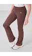Tommylife Kahverengi Esnek Standart Fit Basic Performans İspanyol Paça Kız Çocuk Tayt - 75193 Kahverengi