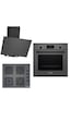 Bosch HBF512BH1T-POP6C9P30O-DWK64PJ70T Ankastre Gri 3 Lü Set 312