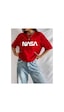 Medinenur Unisex Nasa Baskılı Siyah Tshirt Kırmızı Medinenur Unisex Nasa Baskılı Siyah Tshirt Kırmızı