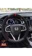 Honda Civic Fc5 Dikme Direksiyon Kılıfı Alcantara Süet Mat Karbon Kırmızı Yüzük Ve Dikiş 2016-2021 Siyah