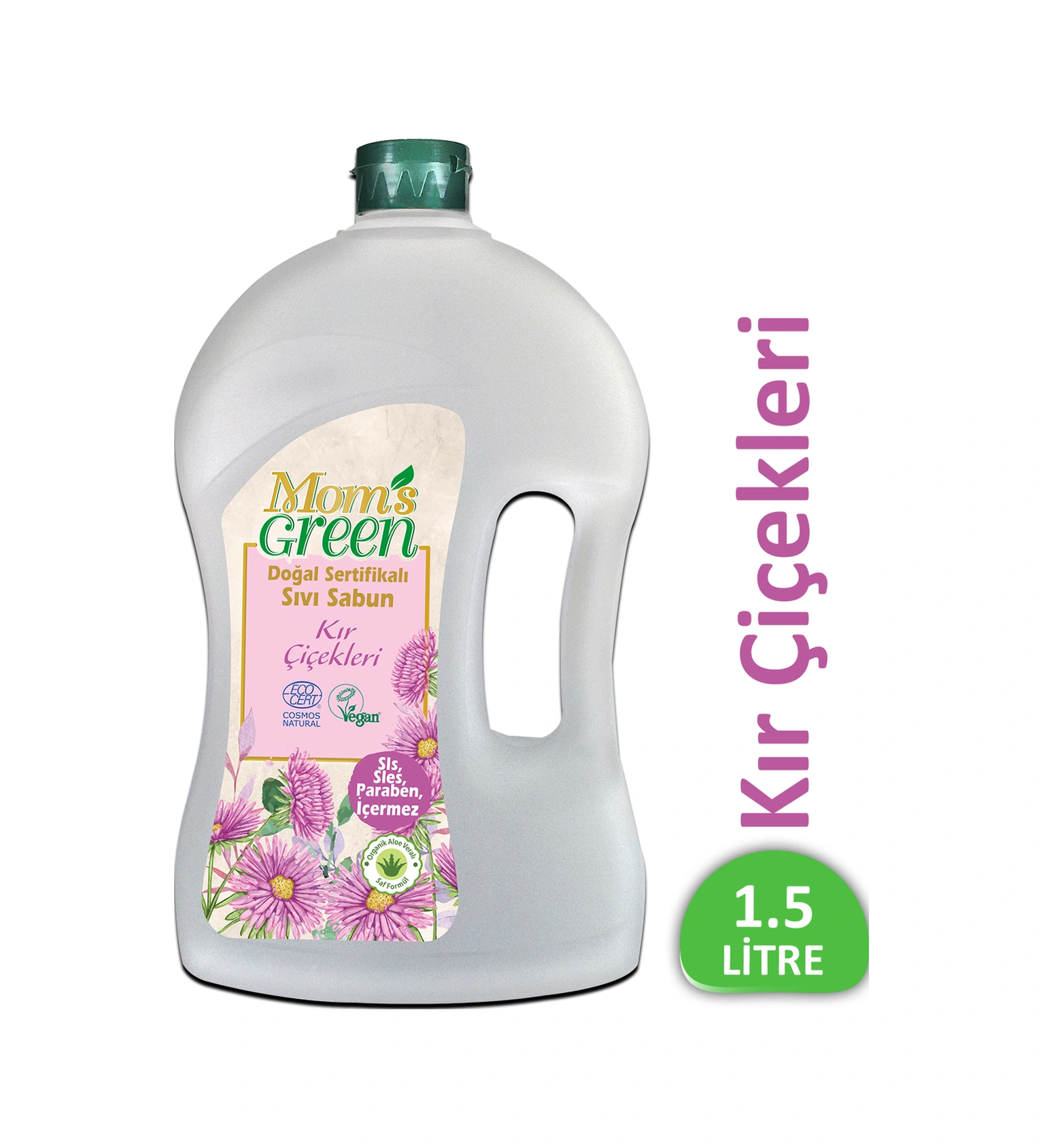Mom's Green Doğal Sertifikalı Kır Çiçekli Sıvı Sabun 1500 ML