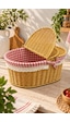 Hasır Rattan Oval Piknik Sepeti Sepet Düzenleyici 18 38 25cm Sarı Hasır Rattan Oval Piknik Sepeti Sepet Düzenleyici 18 38 25cm Sarı