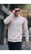 Madmext Bej Kapüşonlu Basic Sweatshirt 6014 Bej