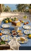 Limon 11 Parça 6 Kişilik Stackable Ayaklı Sunum Standlı Limon Seramik Tabak Seti & Kahvaltı Takımı Beyaz