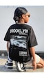 Uyguntarz Çocuk 1898 Brooklyn Pamuklu Tshirt Siyah