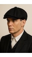 Hamze Peaky Blinders Tarz İngiliz Model Kaşe Kumaş Kasket Şapka Siyah