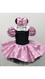 YAĞMUR KOStütüM Minnie Mouse Kız Çocuk Pembe Doğumgünü Elbisesi&Parti Kostümü Pembe