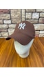 Hamze Ny New York Nakış Pamuk Unisex Beyzbol Cap Şapka Kahverengi