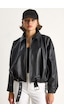 Shade Kadın Oversize Tokalı Deri Ceket 3137 60284058 - Siyah