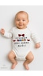 Babyden's Üzgünüm Anne Aynı Adama Aşığız Yazılı Uzun Kollu Çıtçıtlı Bebek Body Zıbın %100 Pamuk Unisex Body Beyaz