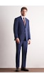 İmza Lacivert Mono Yaka Kendinden Çizgili Desen Esnek 4 Drop Comfort Fit Classic Takım Elbise 1001255159 Lacivert