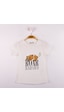 Toontoy Kids Toontoy Kız Çocuk Leopar Baskılı Pullu Tişört Ekru