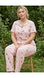 Siyah İnci Beden Fitilli Kaşkorse Örme Pijama Takım26120851 Pembe Ayıcık