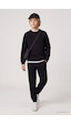 TOMMYLIFE Siyah Standart Fit Basic Dikiş Detaylı Erkek Çocuk Eşofman Takım - 11325