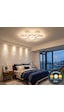 Levent Papatya Plafonyer Model Ledli Modern 3 Renkli Aydınlatmalı 60 Cm Ledli Avize Beyaz