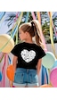 Uyguntarz Çocuk Yazılıkalp Baskılı Pamuklu Tshirt Siyah Uyguntarz Çocuk Yazılıkalp Baskılı Pamuklu Tshirt Siyah